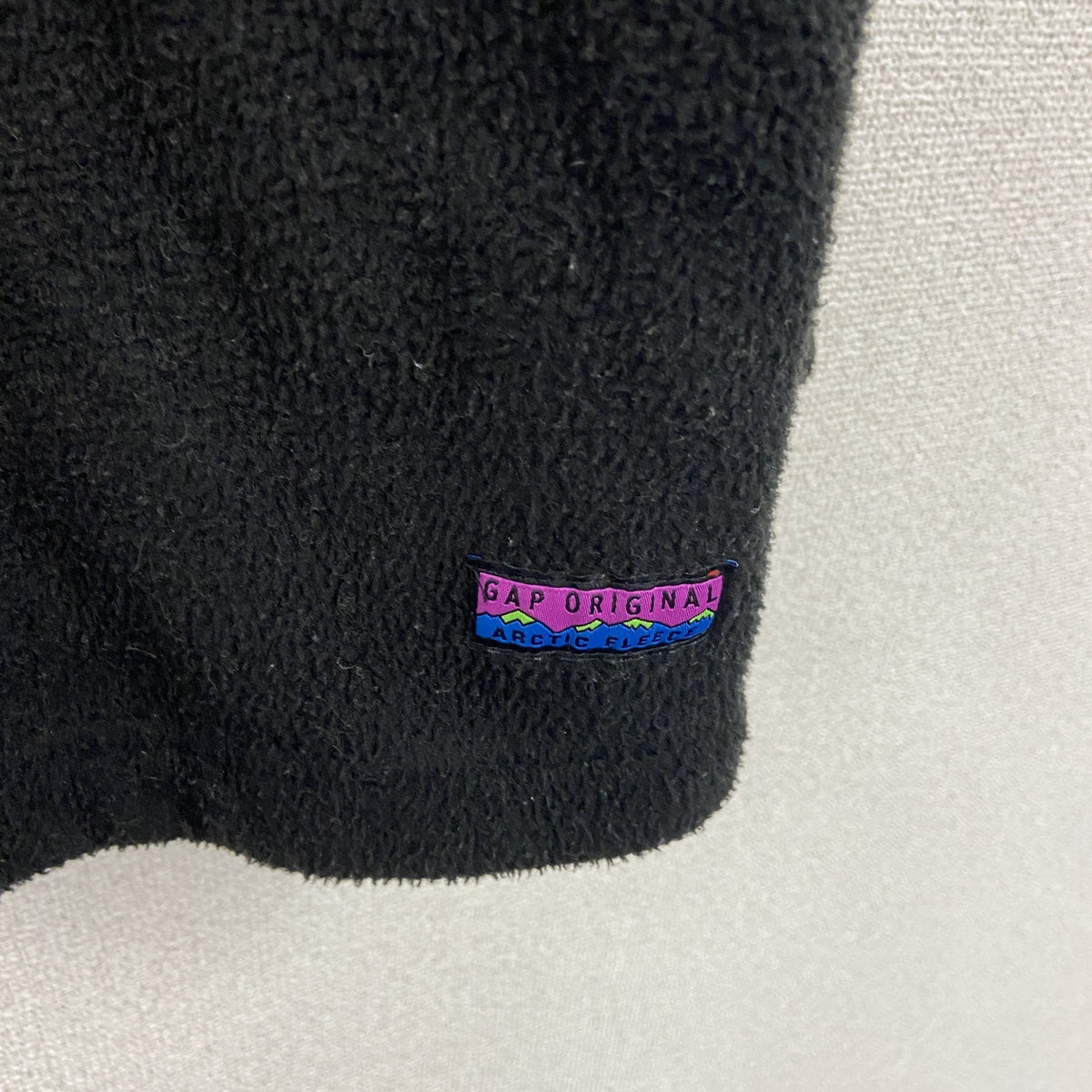GAP　ギャップ　フリース/トレーナー　黒　ブラック　Lサイズ スウェットトップス メンズ ポリエステル 古着