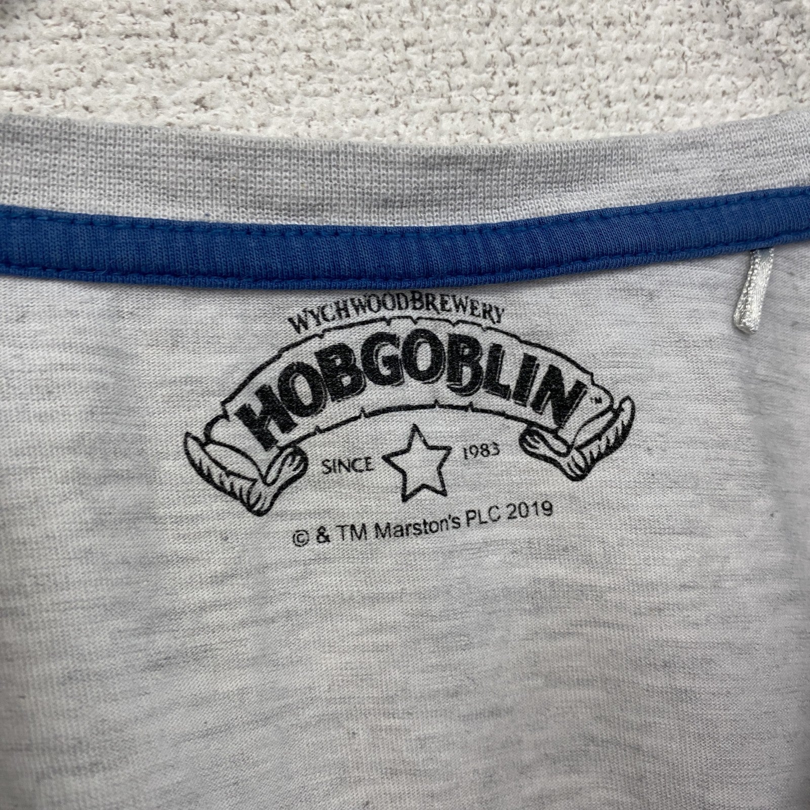 HOBGOBLIN　Wychwood Brewery　半袖プリントTシャツ　キングゴブリン　霜降りグレー　XLサイズ　古着