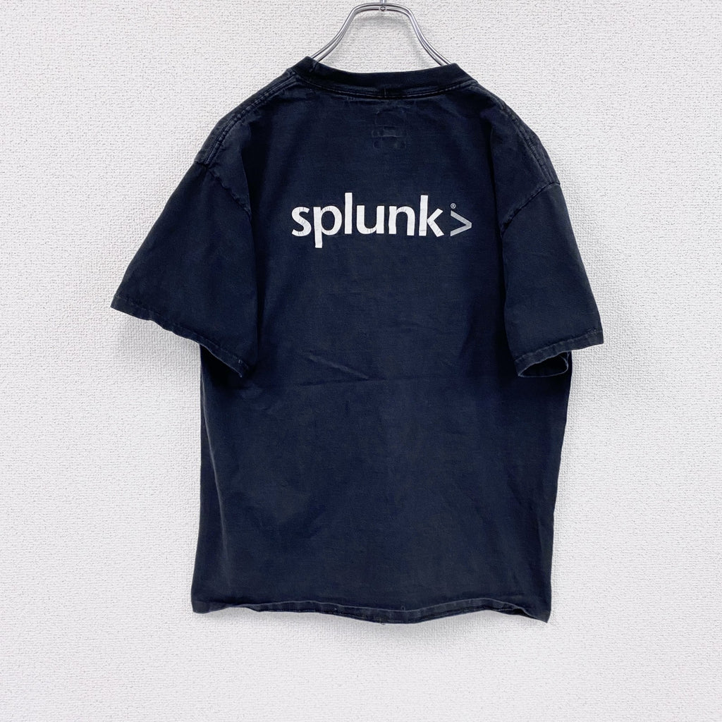 Hanes　ヘインズ　半袖メッセージプリントTシャツ　黒　ブラック　Mサイズ　古着