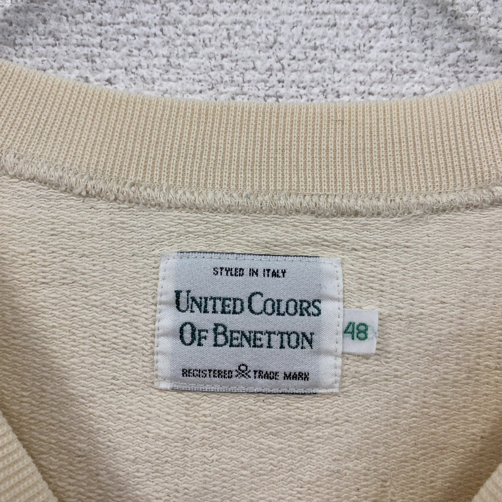90s～　UNITED COLORS OF BENETTON　ベネトン　スウェット/トレーナー　ベージュ　48サイズ　　ヴィンテージ　古着