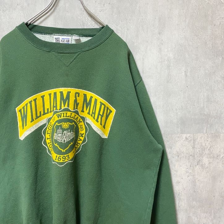 古着 used　GEAR FORSPORTS　長袖カレッジプリントスウェット　トレーナー　WILLIAM&MARY　Lサイズ