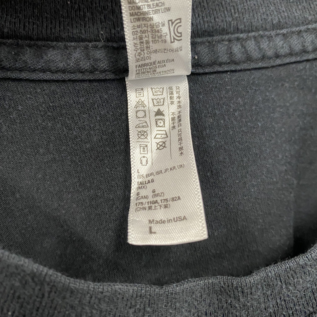 American Apparel　半袖プリントTシャツ　黒　ブラック　Lサイズ　古着
