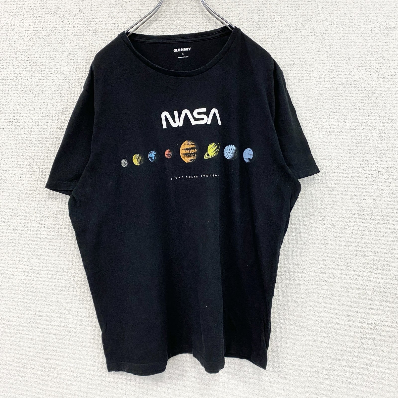 OLD NAVY　オールドネイビー　NASA　半袖プリントTシャツ　黒　ブラック　XLサイズ　古着