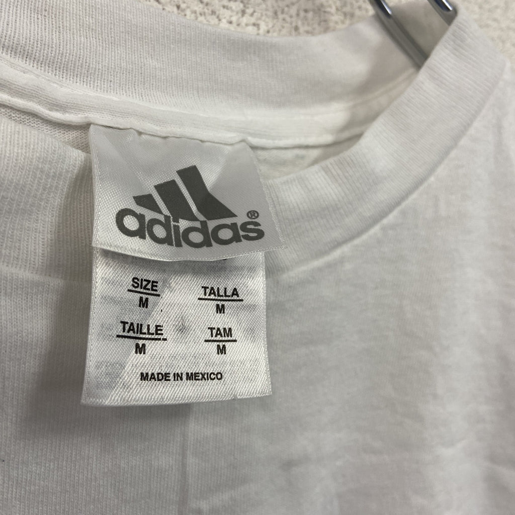 adidas　アディダス　半袖プリントTシャツ　白　ホワイト　Mサイズ　古着