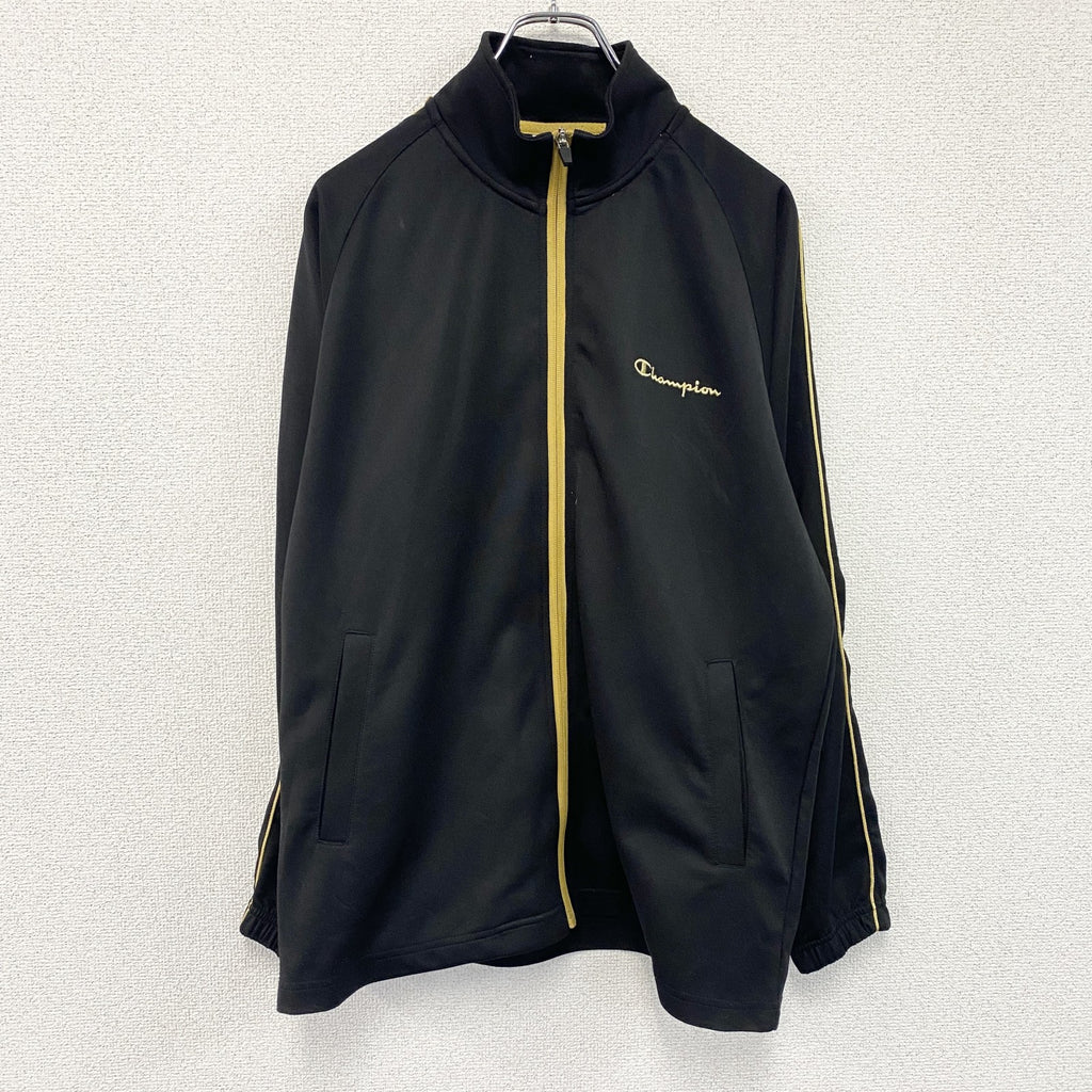 Champion　チャンピオン　トラックジャケット/ジャージ　黒　ブラック　Lサイズ　古着