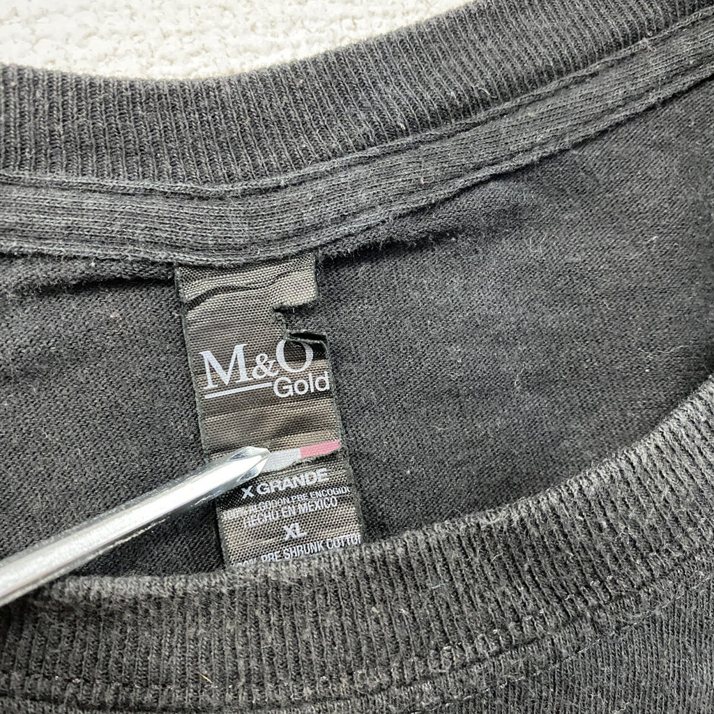 M&O Gold　半袖プリントTシャツ　黒　ブラック　XLサイズ　古着