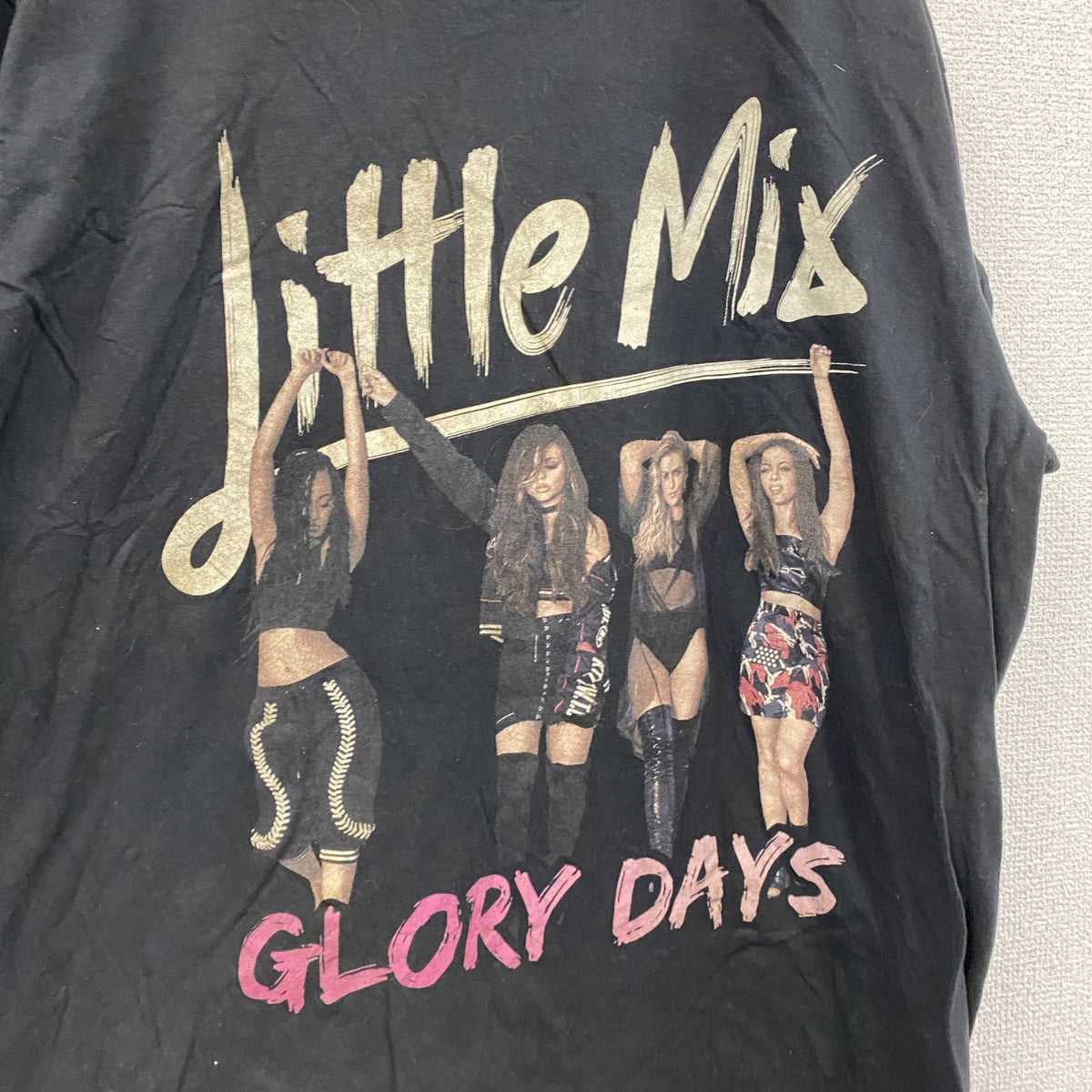 GILDAN　ギルダン　LITTLE MIX　リトルミックス　半袖プリントTシャツ　黒　ブラック　Lサイズ　古着