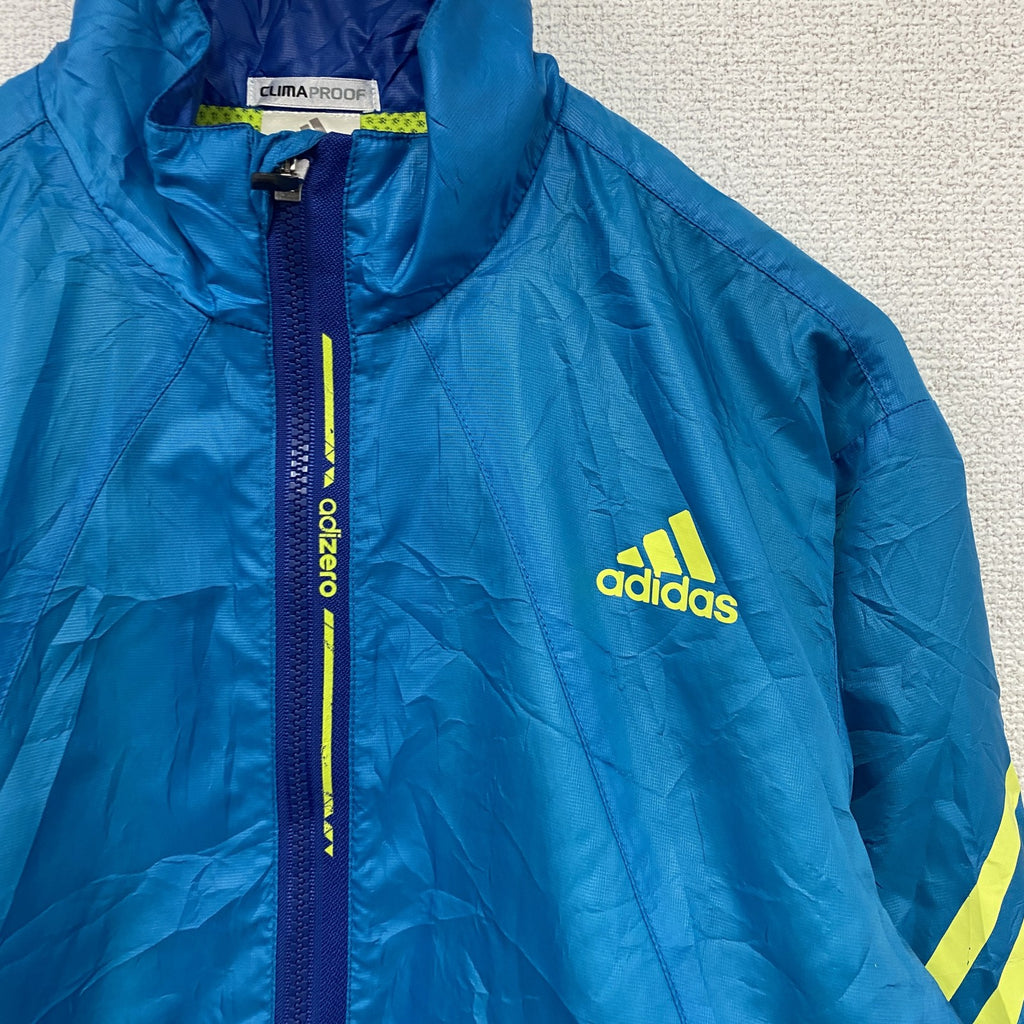 adidas　アディダス　フルジップジャケット/ウィンドブレーカー　青　ブルー　Lサイズ　古着