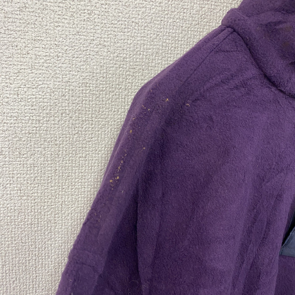 ハーフボタンフリースプルオーバージャケット　紫　パープル　古着