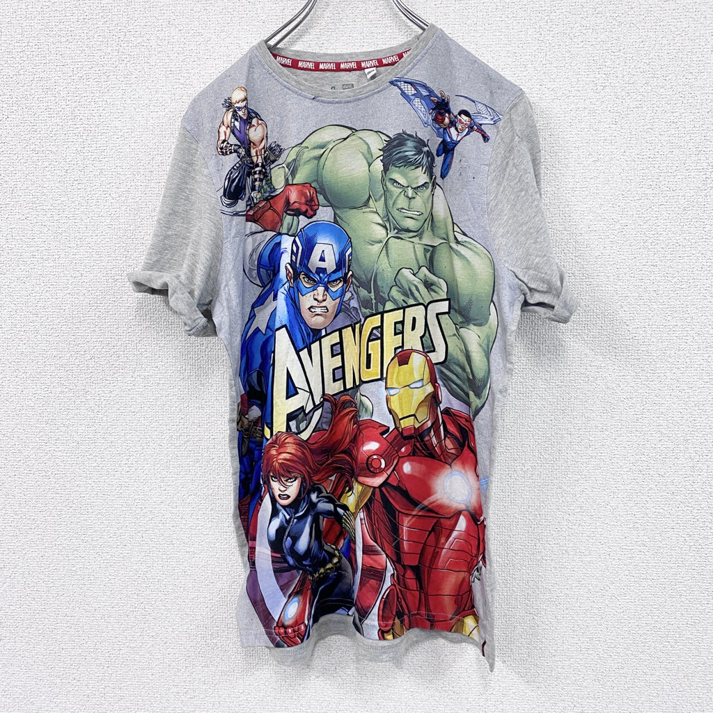 MARVEL　マーベル　アベンジャーズ　半袖プリントTシャツ　グレー　灰色　170/176サイズ　古着
