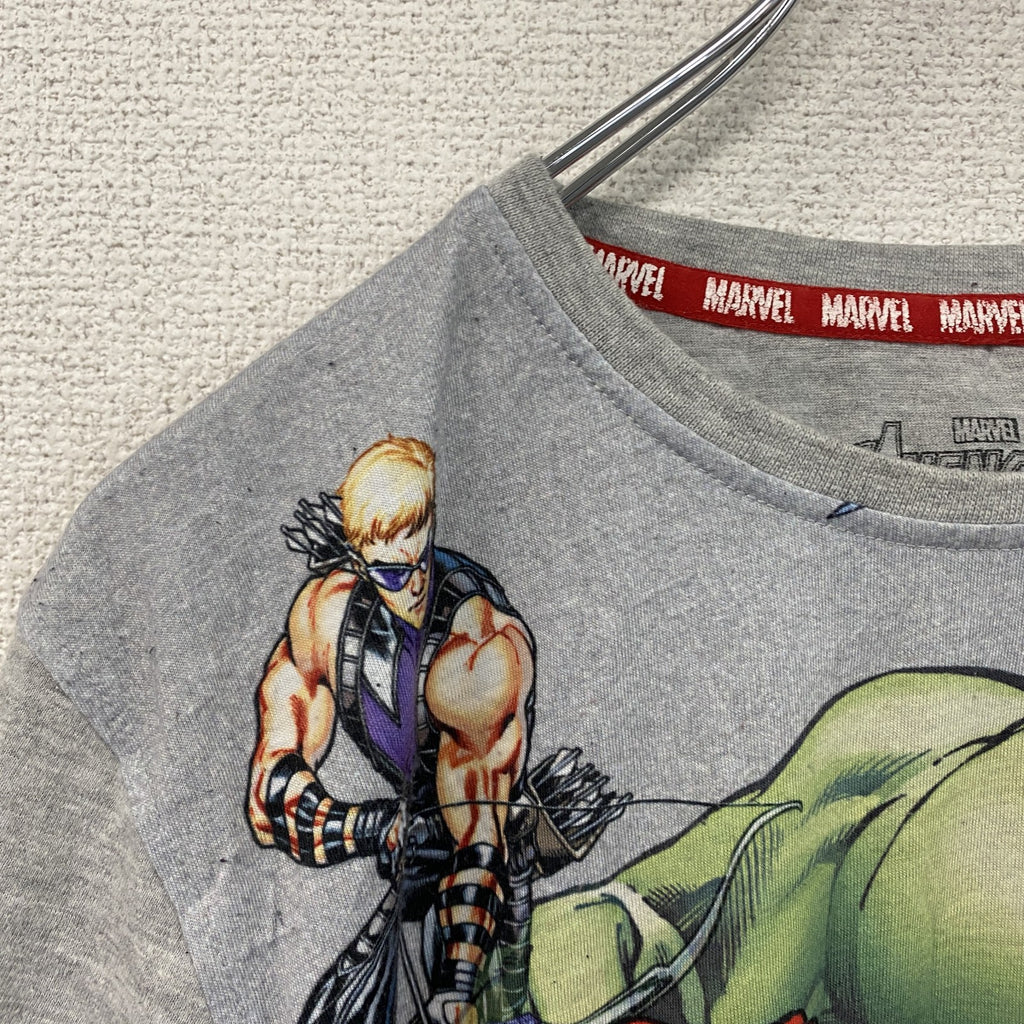 MARVEL　マーベル　アベンジャーズ　半袖プリントTシャツ　グレー　灰色　170/176サイズ　古着