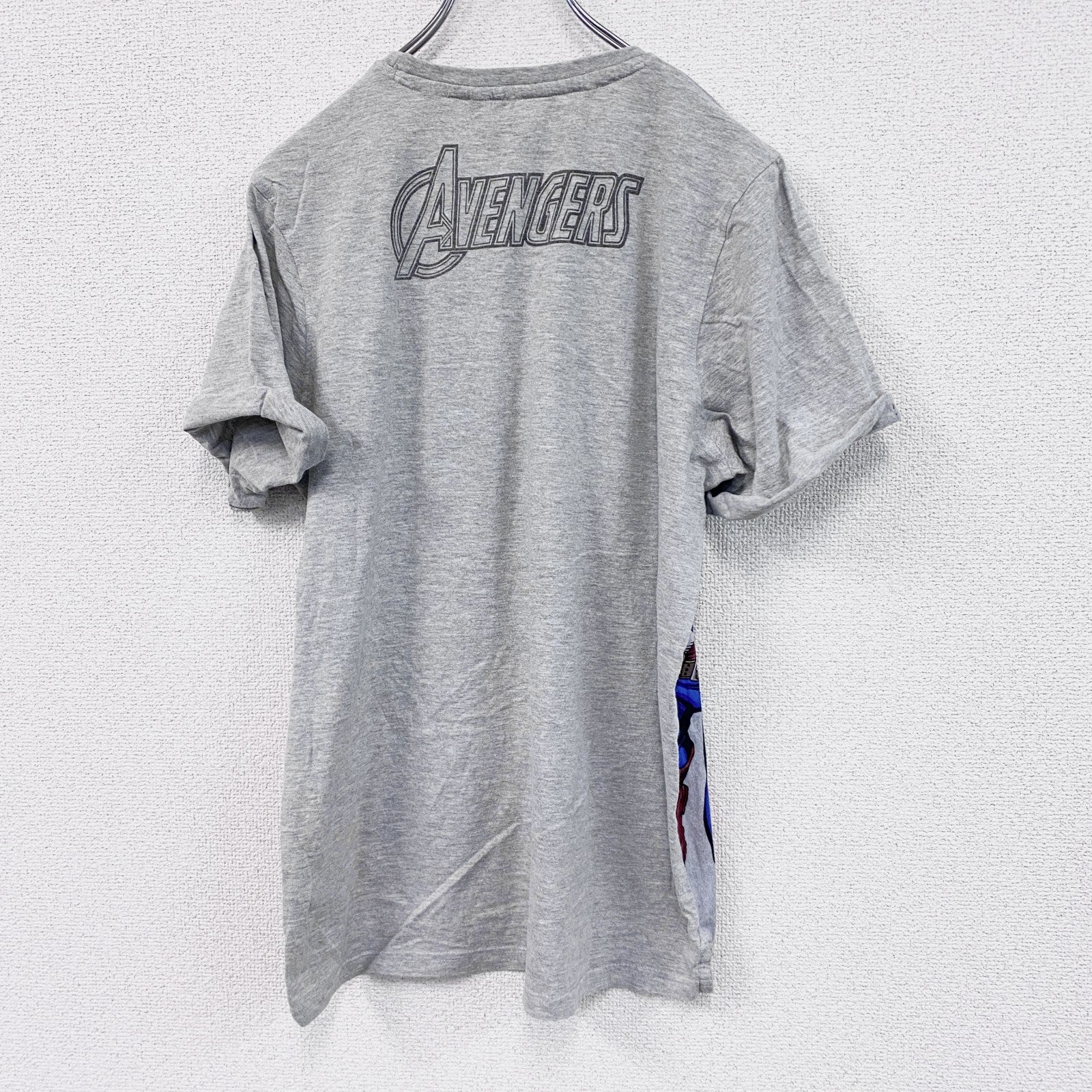 MARVEL　マーベル　アベンジャーズ　半袖プリントTシャツ　グレー　灰色　170/176サイズ　古着