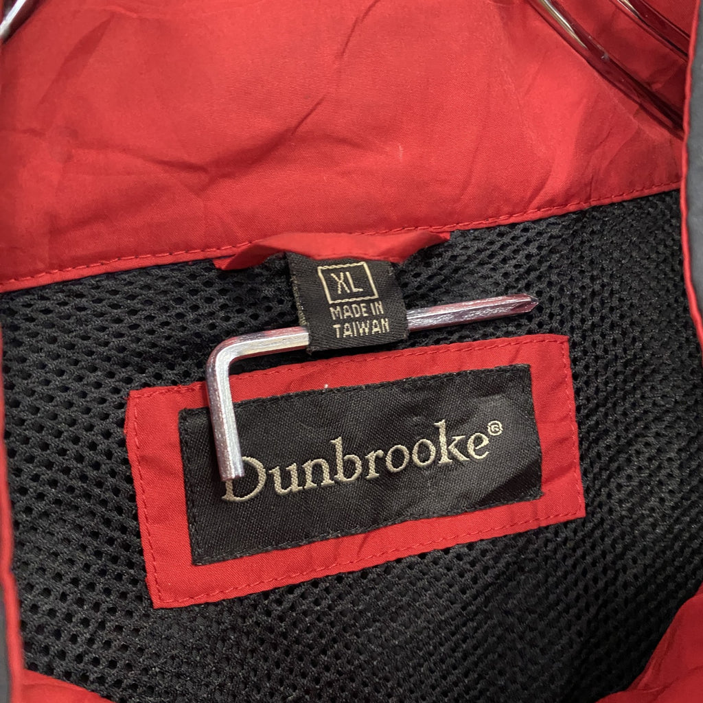 ～00s　Dunbrooke　ダンブルック　フルジップジャケット　比翼仕立て　ヴィンテージ　黒　ブラック　XLサイズ ウインドブレーカー ナイロンアウター メンズ 古着
