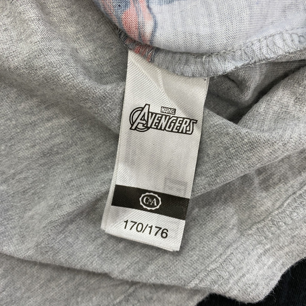MARVEL　マーベル　アベンジャーズ　半袖プリントTシャツ　グレー　灰色　170/176サイズ　古着