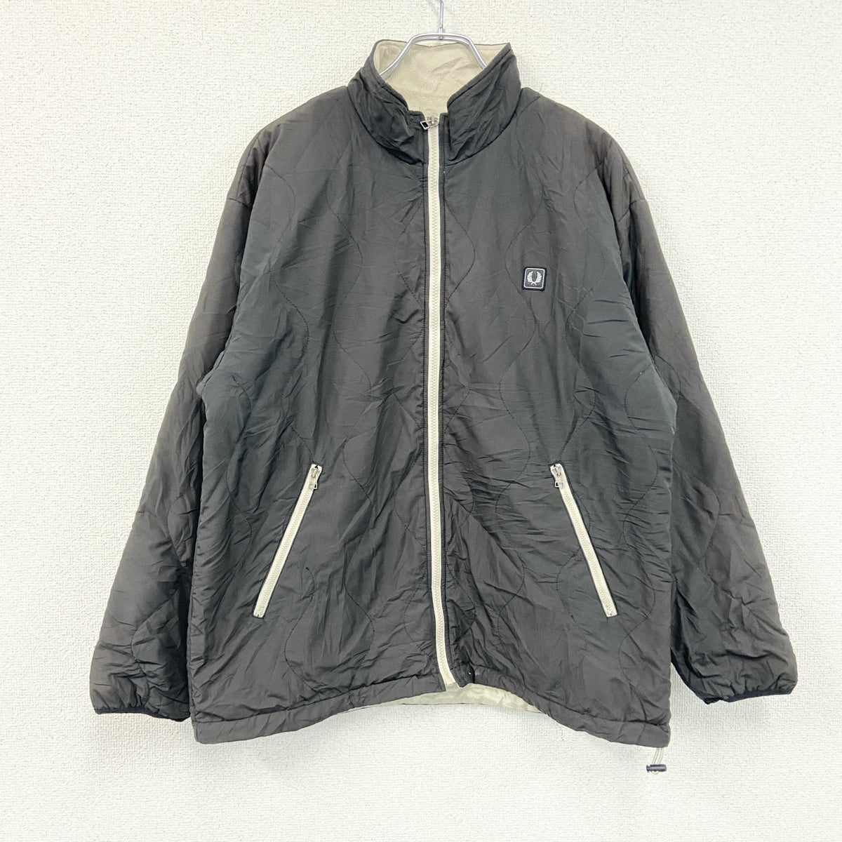 FRED PERRY　フレッドペリー　フルジップジャケット　黒　ブラック　Lサイズ　古着