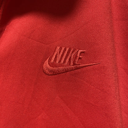 古着 used　NIKE ナイキ　長袖トラックジャケット　ジャージ　黒　ブラック　赤　レトロ　スウッシュロゴ　Sサイズ