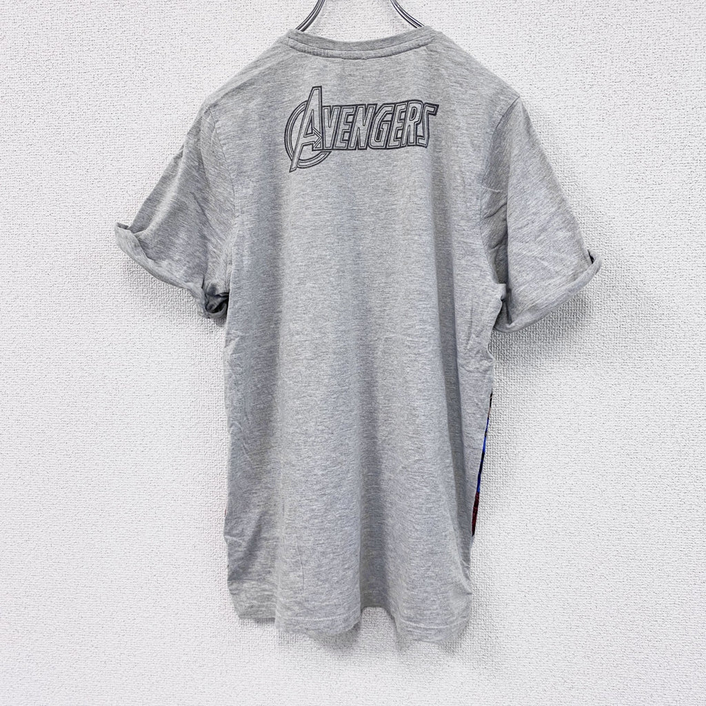 MARVEL　マーベル　アベンジャーズ　半袖プリントTシャツ　グレー　灰色　170/176サイズ　古着