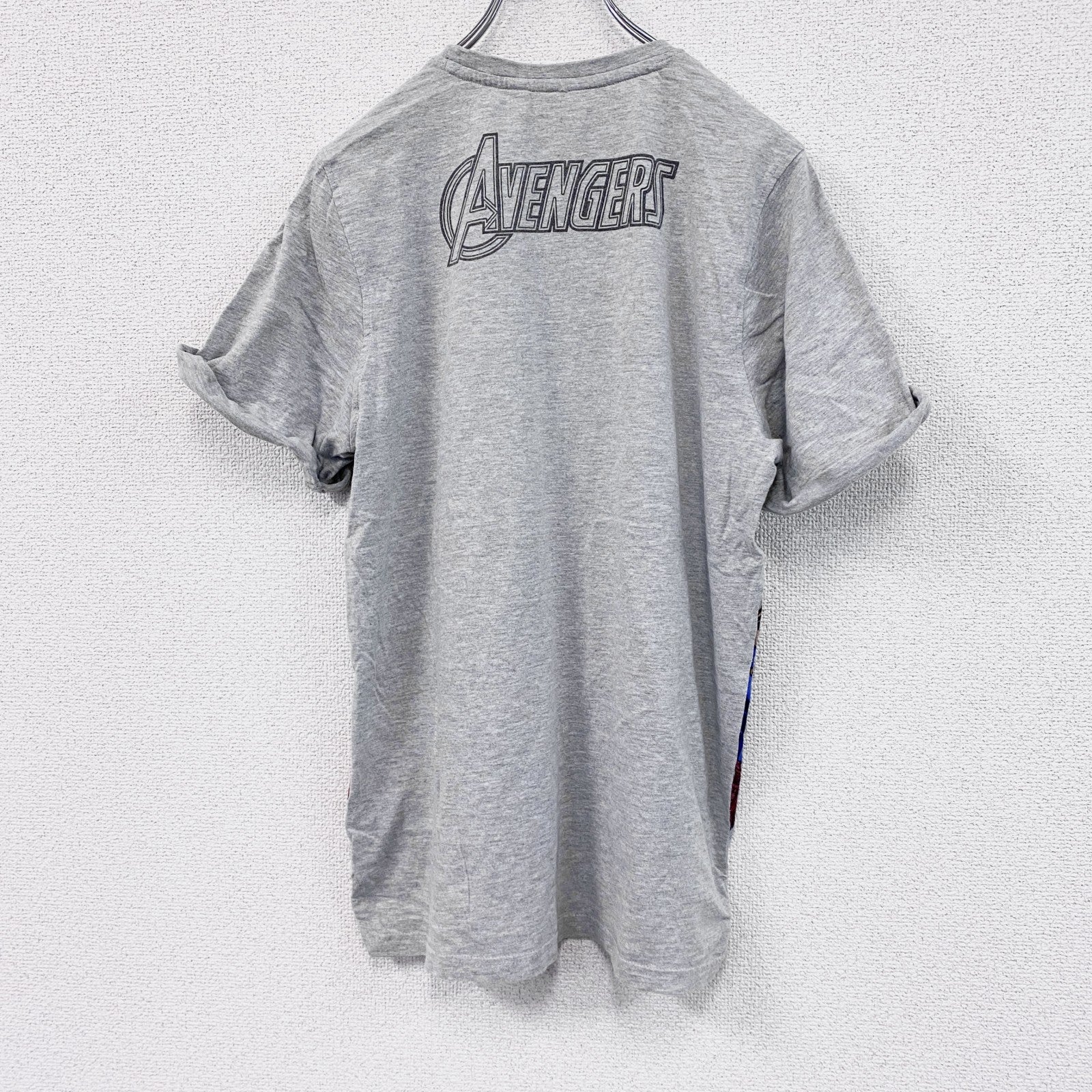 MARVEL　マーベル　アベンジャーズ　半袖プリントTシャツ　グレー　灰色　170/176サイズ　古着
