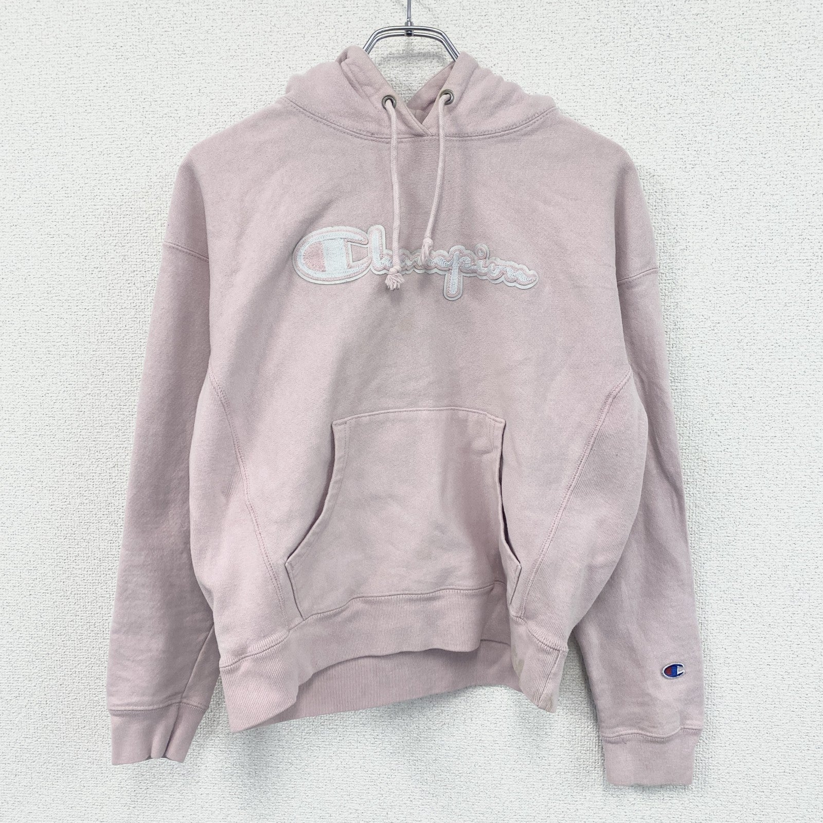Champion　チャンピオン　リバースウィーブ　スウェットパーカー/フーディー　ピンク　Mサイズ トレーナー スウェットトップス フード付き 古着
