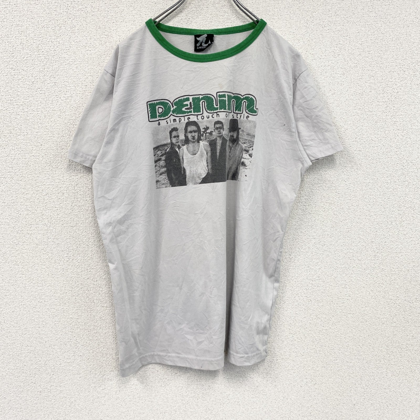 3.141592630　U2　The Joshua Tree　半袖リンガーTシャツ　バンドT　白　ホワイト　古着