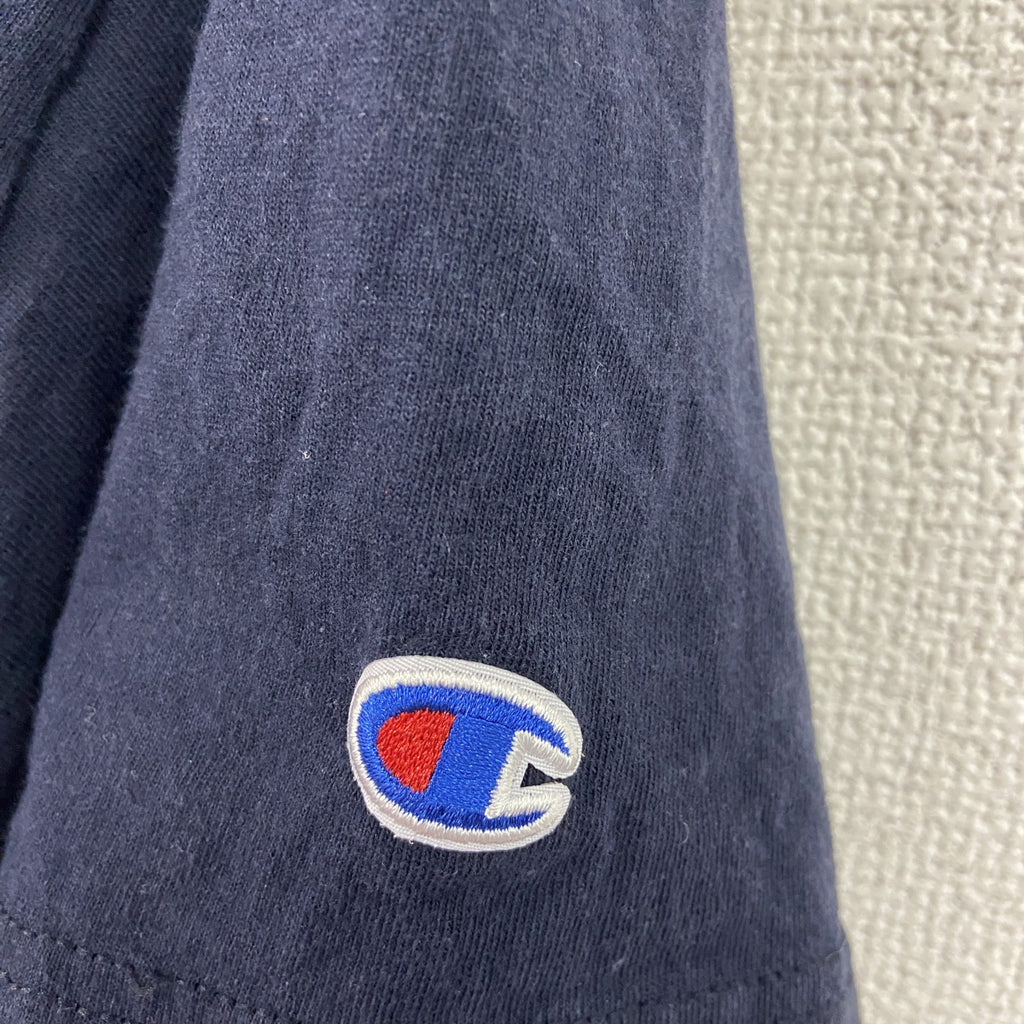 Champion　チャンピオン　半袖プリントTシャツ　紺　ネイビー　2XLサイズ　古着