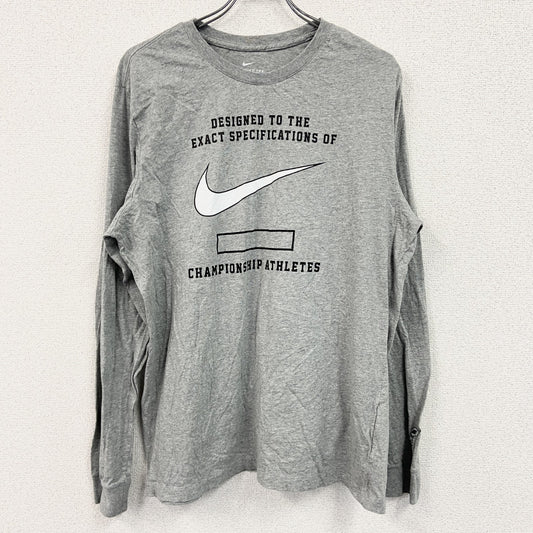 THE NIKE TEE　ナイキ　長袖プリントTシャツ　グレー　XLサイズ