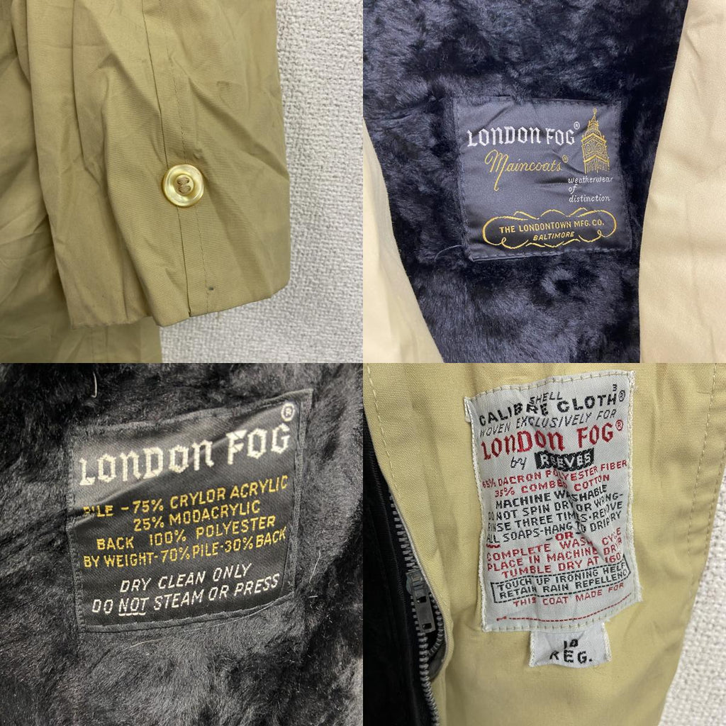 LONDON FOG　ロンドンフォグ　トレンチコート　ベージュ　14サイズ メンズ コットン ポリエステル 古着