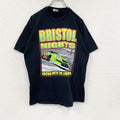 JERZEES　ジャージーズ　半袖プリントTシャツ　レーシング　黒　ブラック　Lサイズ　古着