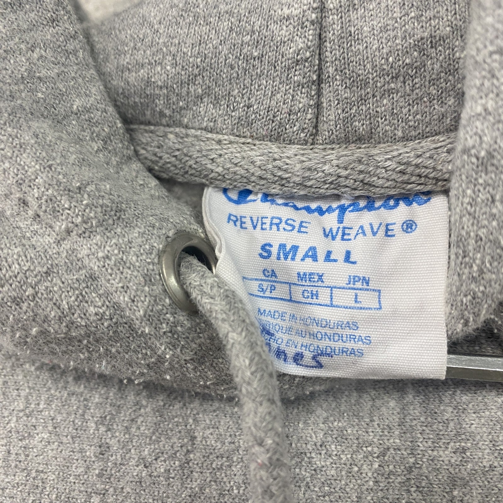 Champion　チャンピオン　リバースウィーブ　スウェットパーカー/フーディー　灰色　グレー　Sサイズ トレーナー スウェットトップス フード付き 古着