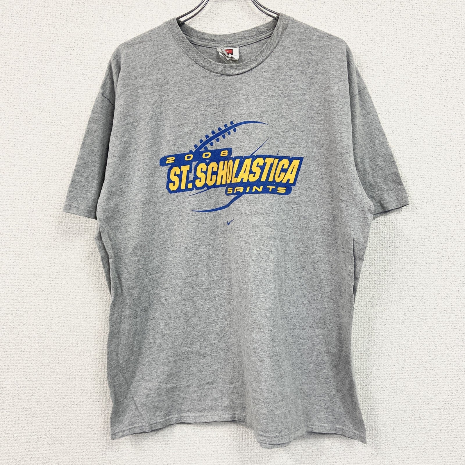 90s　NIKE　ナイキ　半袖プリントTシャツ　ヴィンテージ　グレー　灰色　XLサイズ　古着