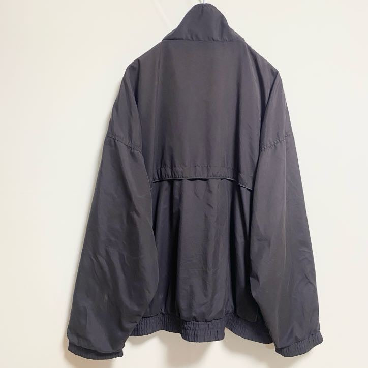 古着 used　BILL BLASS　長袖ハイネックブルゾン　ノームコアジャンパー　ダークグレー　ヴィンテージ　秋冬服　Lサイズ