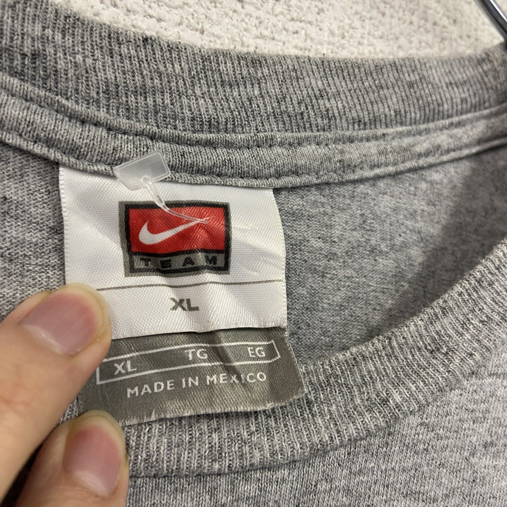 90s　NIKE　ナイキ　半袖プリントTシャツ　ヴィンテージ　グレー　灰色　XLサイズ　古着
