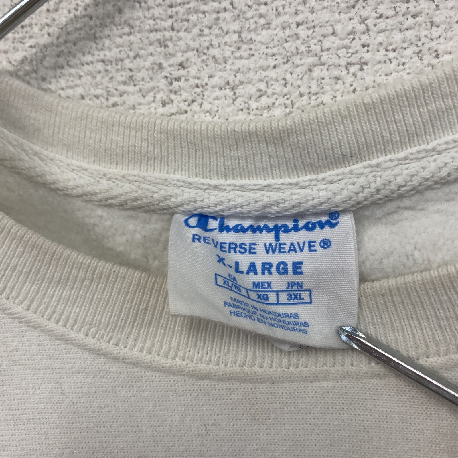 Champion　チャンピオン　リバースウィーブ　スウェット/トレーナー　白　ホワイト　XLサイズ スウェットトップス メンズ コットン 古着