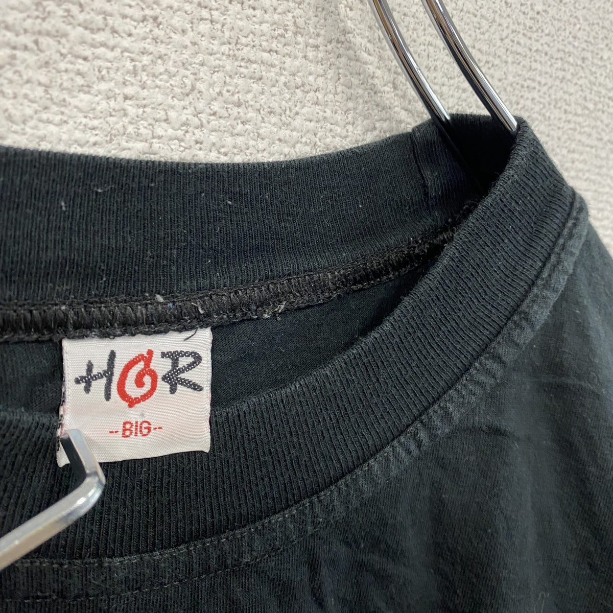 HOR　半袖プリントTシャツ　NEVER Sleep　黒　ブラック　BIGサイズ　古着