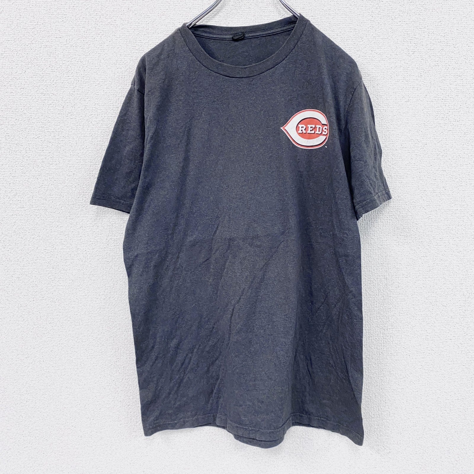 DIST RICT　カンザスシティ・レッズ　半袖プリントTシャツ　黒　ブラック　古着
