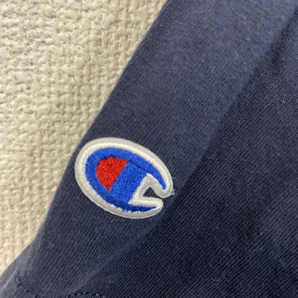 Champion　チャンピオン　半袖プリントTシャツ　紺　ネイビー　XLサイズ　古着