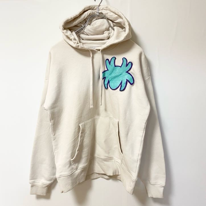 FILA　フィラ　スウェットパーカー/フーディー　ワンポイント　スパイダー　蜘蛛　白　ホワイト　Sサイズ　古着