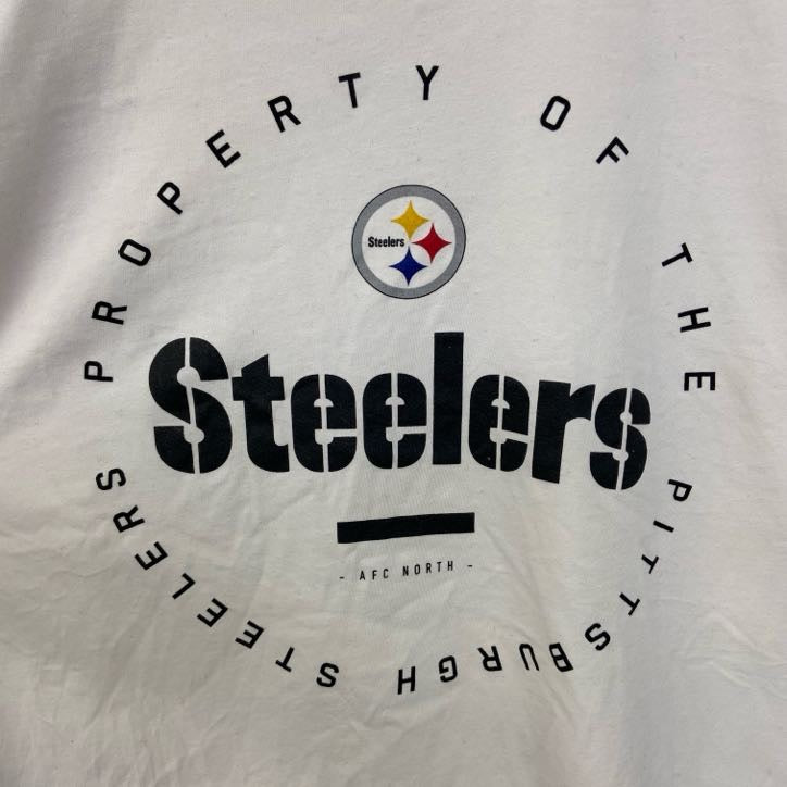 NIKE ナイキ　半袖ロゴプリントTシャツ　NFL　ピッツバーグ・スティーラーズ　白　ホワイト　スポーツ　Sサイズ　古着