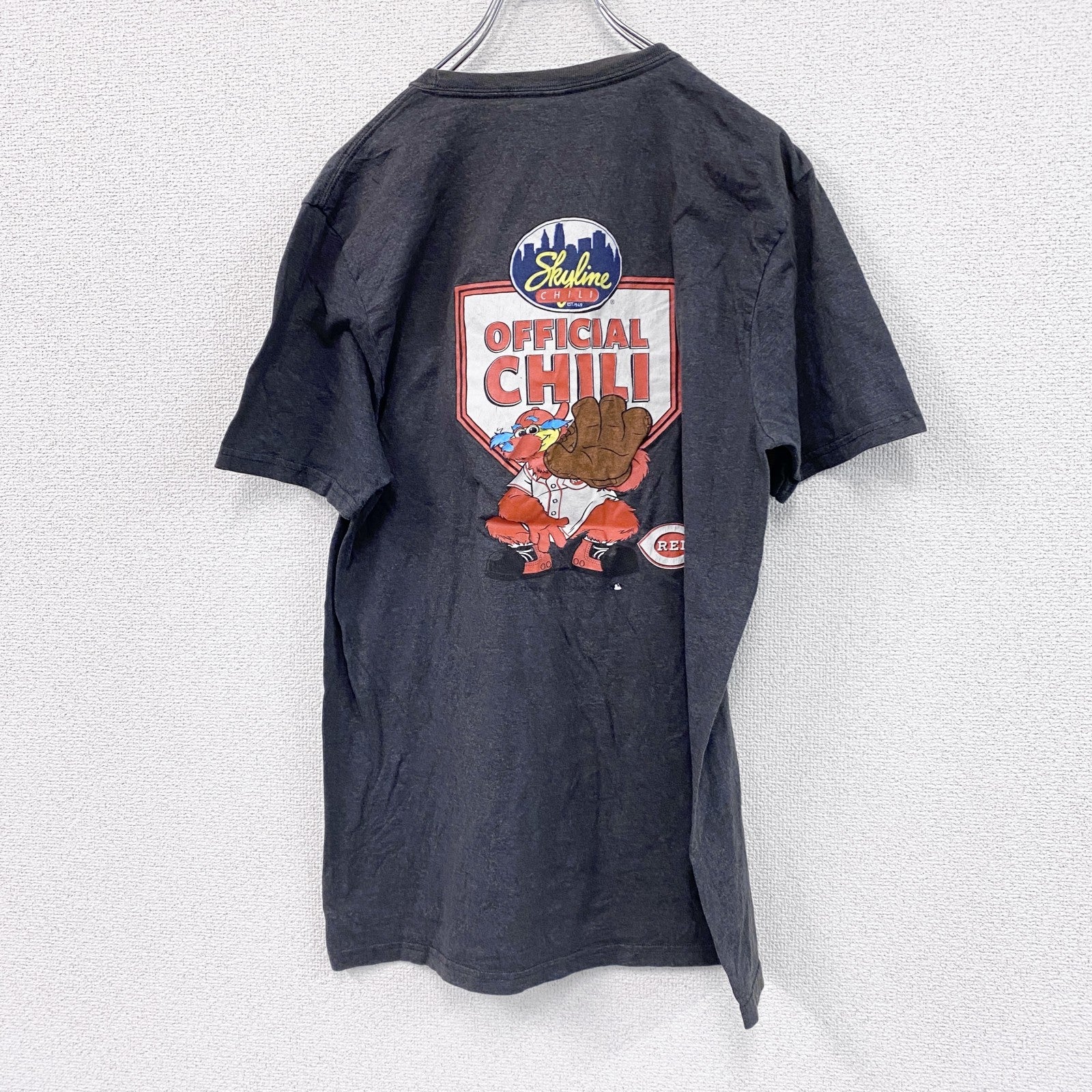 DIST RICT　カンザスシティ・レッズ　半袖プリントTシャツ　黒　ブラック　古着