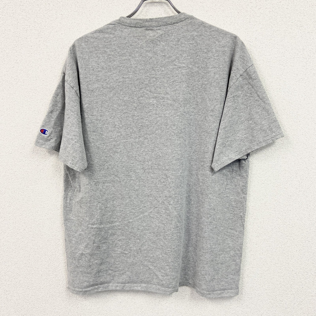 Champion　チャンピオン　半袖プリントTシャツ　グレー　灰色　XLサイズ　古着