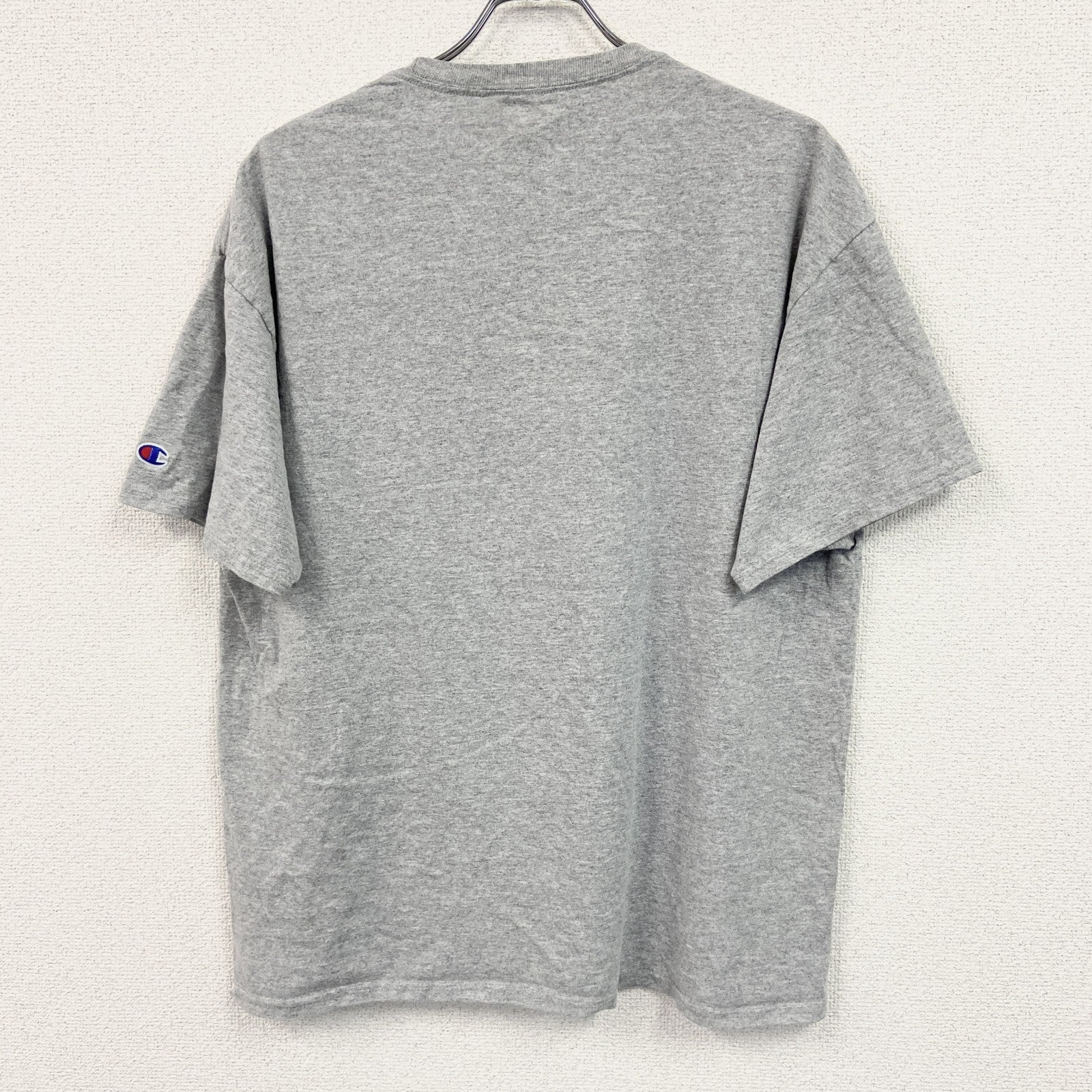 Champion　チャンピオン　半袖プリントTシャツ　グレー　灰色　XLサイズ　古着