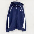 FILA　フィラ　フルジップスウェットパーカー/フーディー　紺　ネイビー　XLサイズ　古着