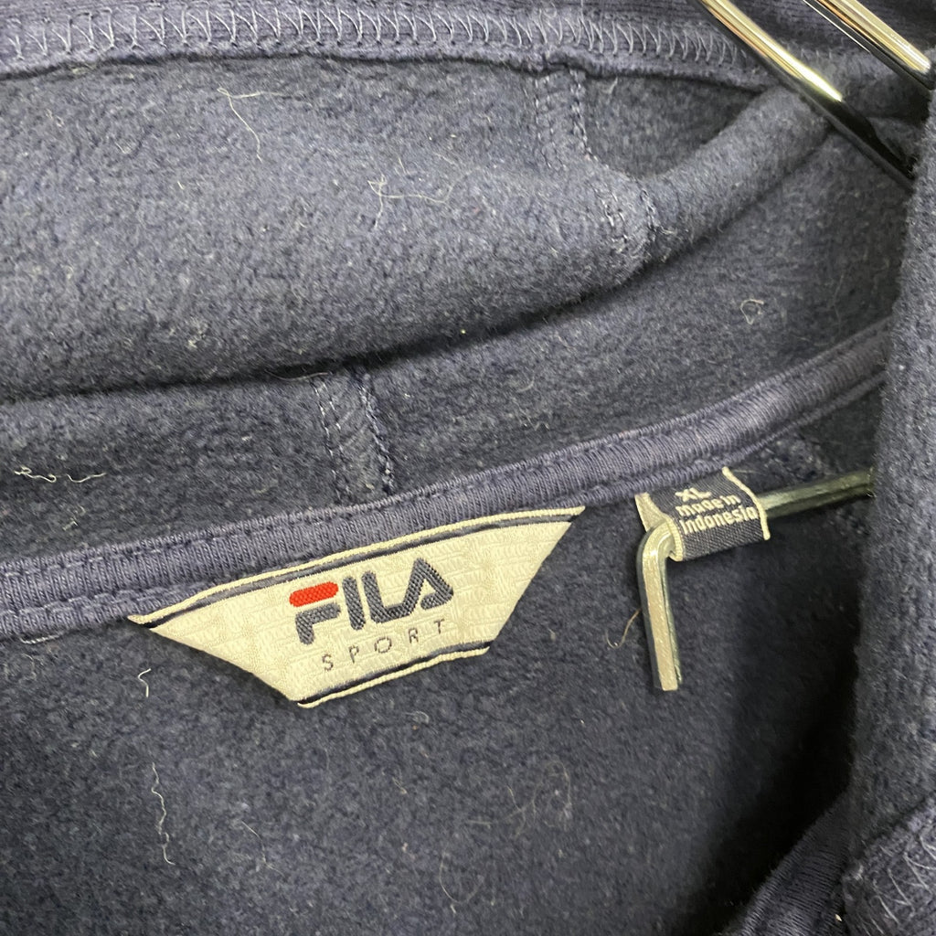 FILA　フィラ　フルジップスウェットパーカー/フーディー　紺　ネイビー　XLサイズ　古着