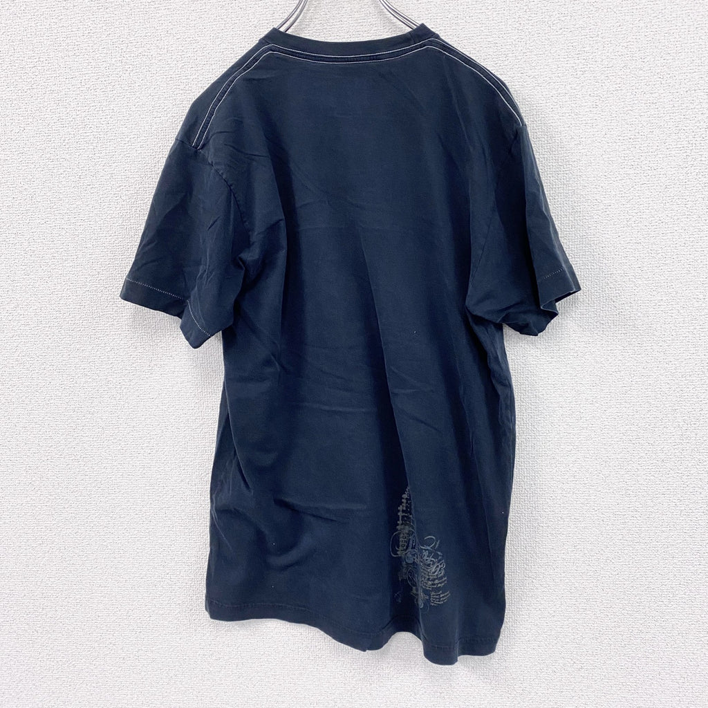 90s　Filter　半袖プリントイラストTシャツ　シングルステッチ　英字プリント　アーチプリント　黒　ブラック　Lサイズ　　ヴィンテージ　古着