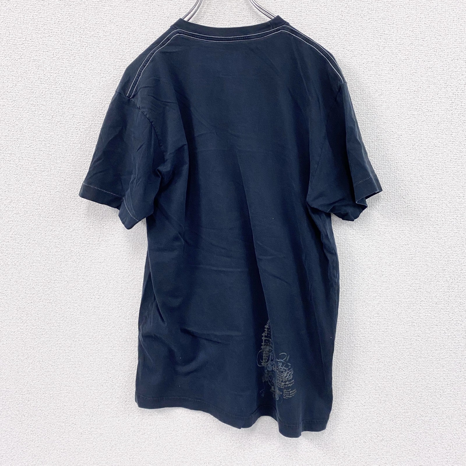 90s　Filter　半袖プリントイラストTシャツ　シングルステッチ　英字プリント　アーチプリント　黒　ブラック　Lサイズ　　ヴィンテージ　古着