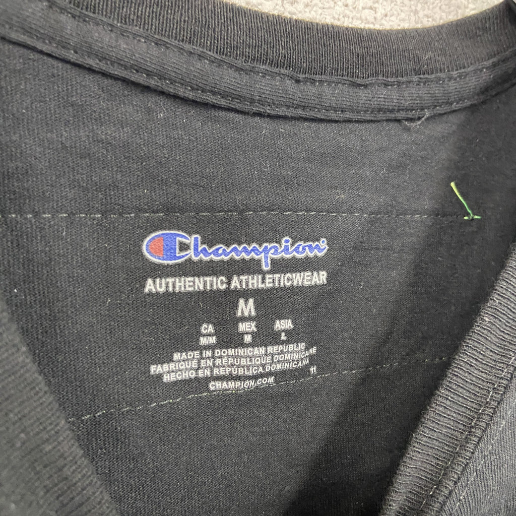 Champion　チャンピオン　半袖プリントTシャツ　黒　ブラック　Mサイズ　古着