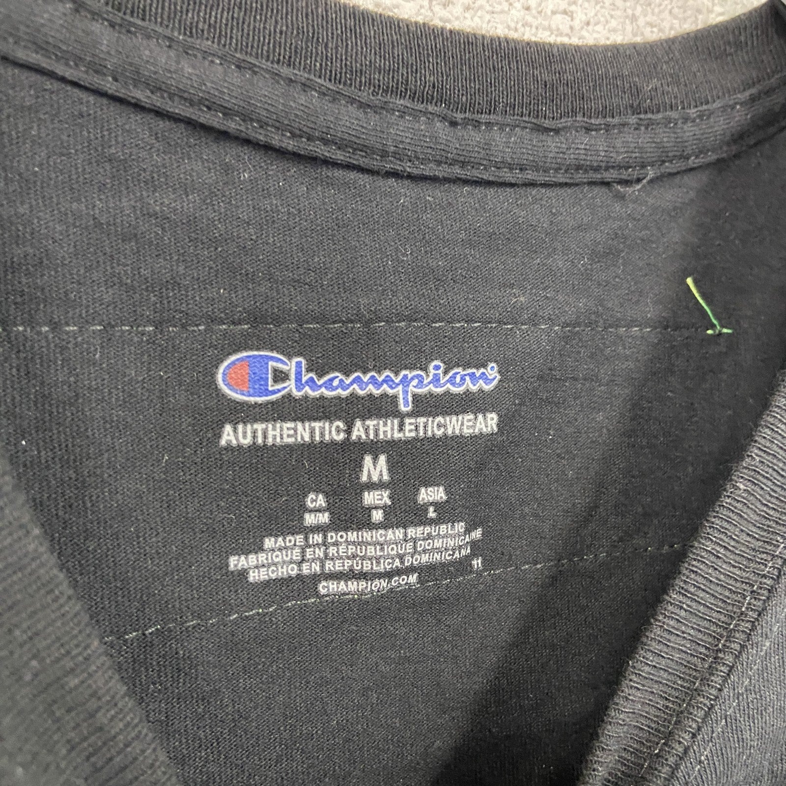 Champion　チャンピオン　半袖プリントTシャツ　黒　ブラック　Mサイズ　古着
