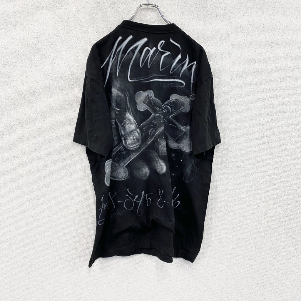 C＋　Cプラス　半袖プリントTシャツ　十字架　黒　ブラック　3XLサイズ　古着