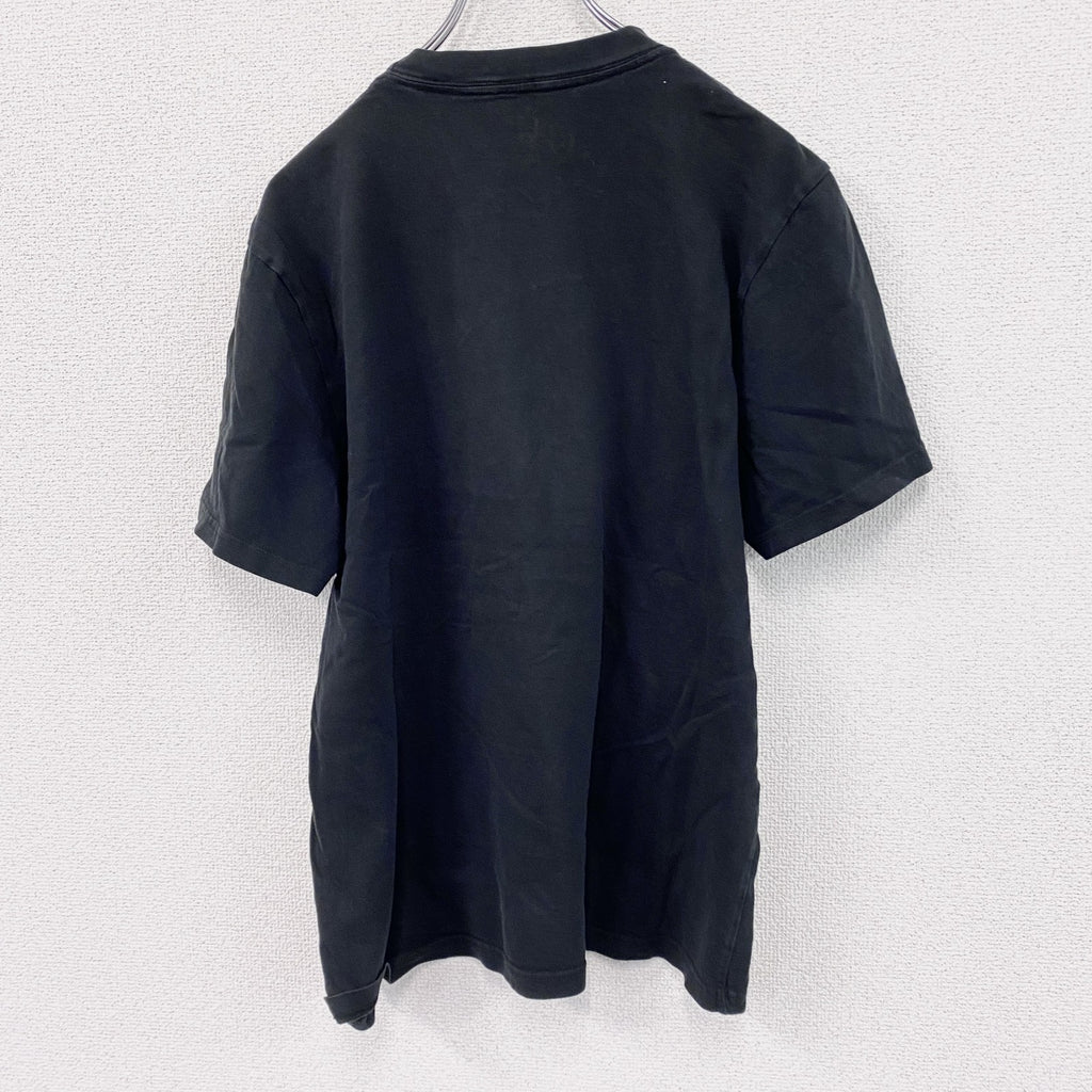 GIACOMONI LUCIEN　REEF　半袖プリントTシャツ　スカル　骸骨　英字プリント　クルーネック　黒　ブラック　XLサイズ　古着
