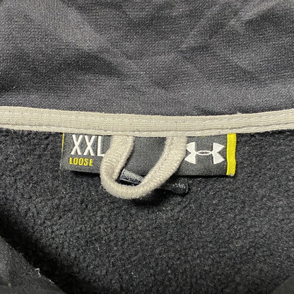 古着 used　UNDER ARMOUR アンダーアーマー　ボールステイト　長袖ジップアップジャケット　カレッジロゴ　XXLサイズ